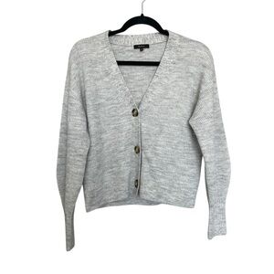 *** LISTING IS SOLD *** Quince Light Gray V-Neck Button-Up Cardigan
